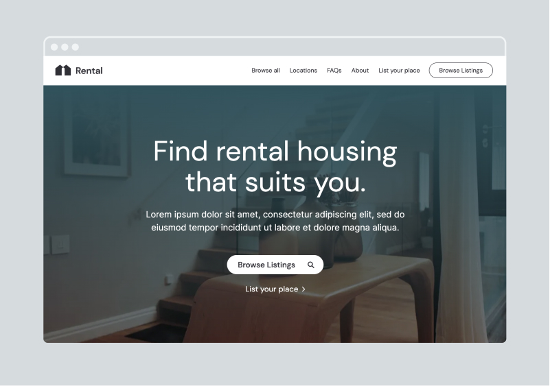 Renting flow Housing Template